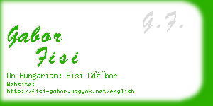 gabor fisi business card